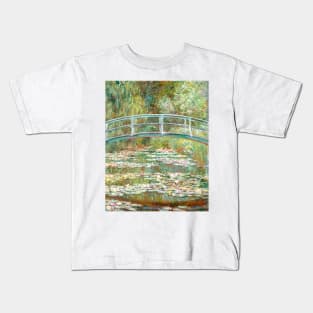 Bridge over a Pond of Water Lilies Kids T-Shirt